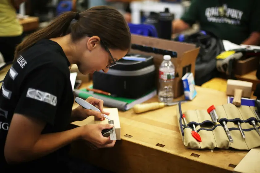 College Students in Workshop