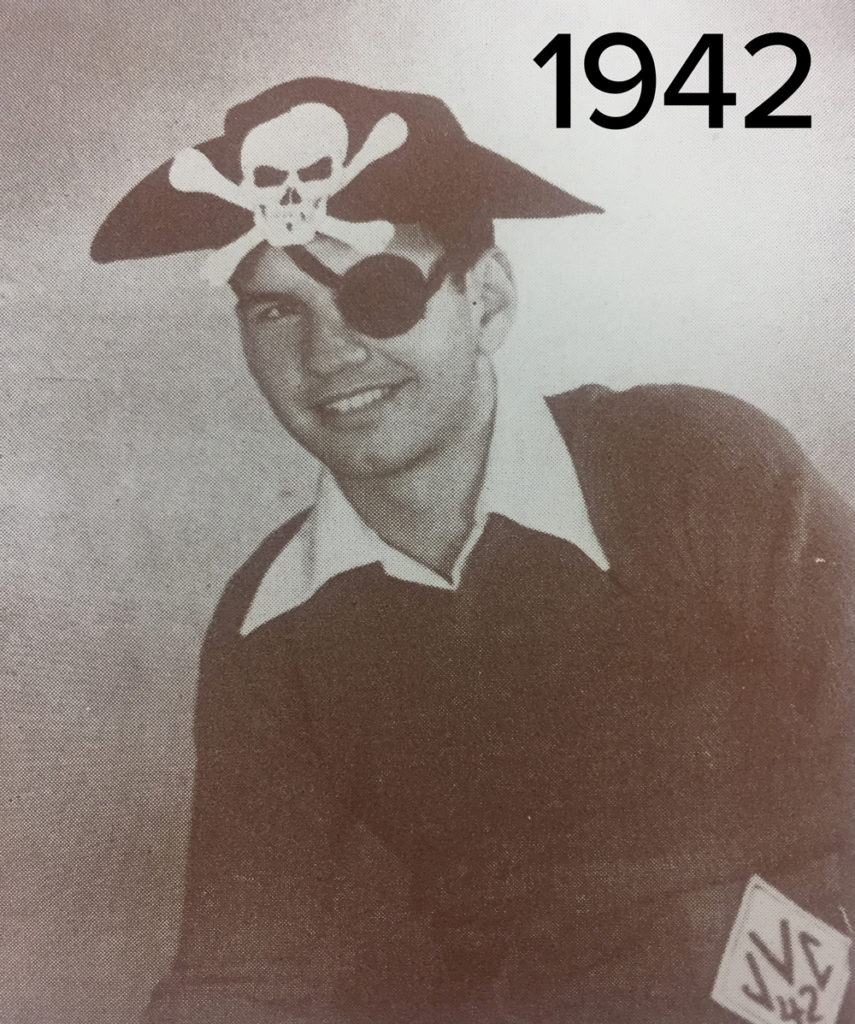 Ventura College Student in Pirate Hat 1942