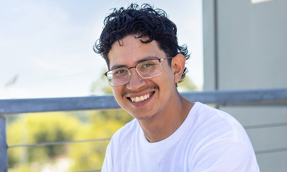 Kamea Kellner smiling outdoors, showcasing student achievement at Ventura College Foundation.