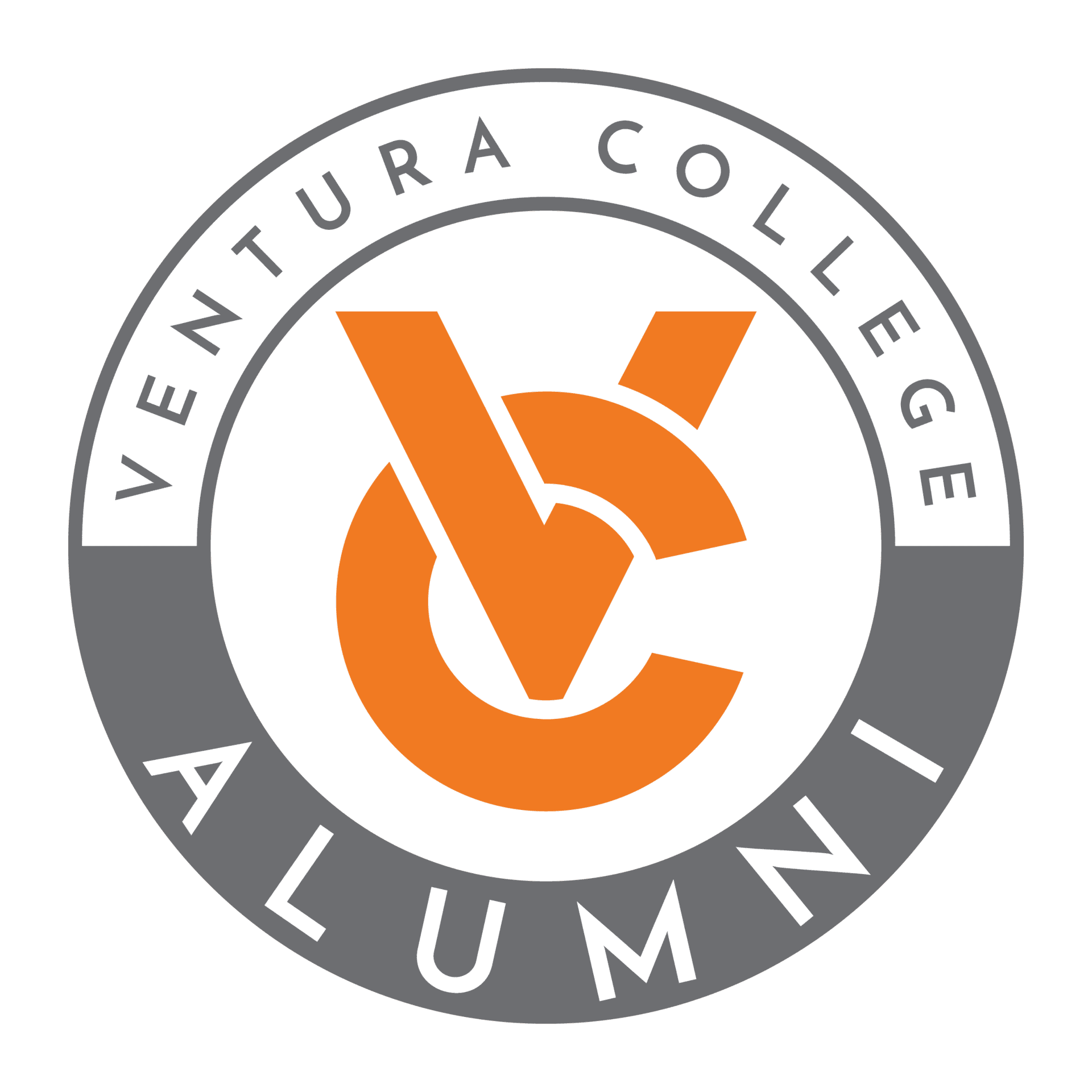 Ventura College Foundation logo with orange and gray design elements.